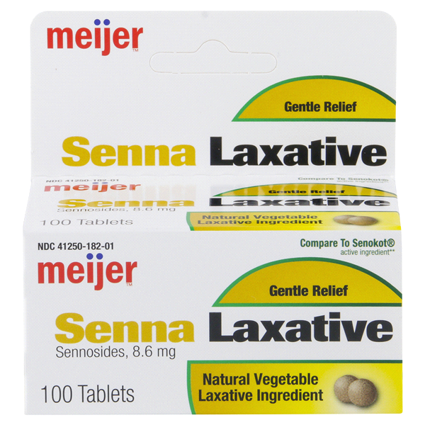 slide 1 of 1, Meijer Senna Laxative Tablets, 100 ct