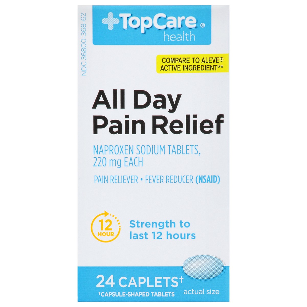 slide 6 of 17, Topcare Pain Relief All Day Capsules, 24 ct