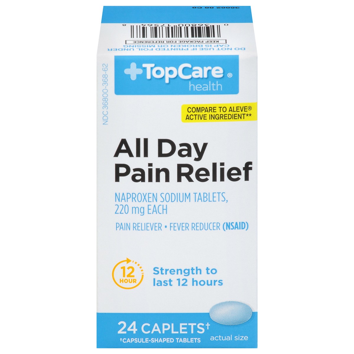 slide 15 of 17, Topcare Pain Relief All Day Capsules, 24 ct