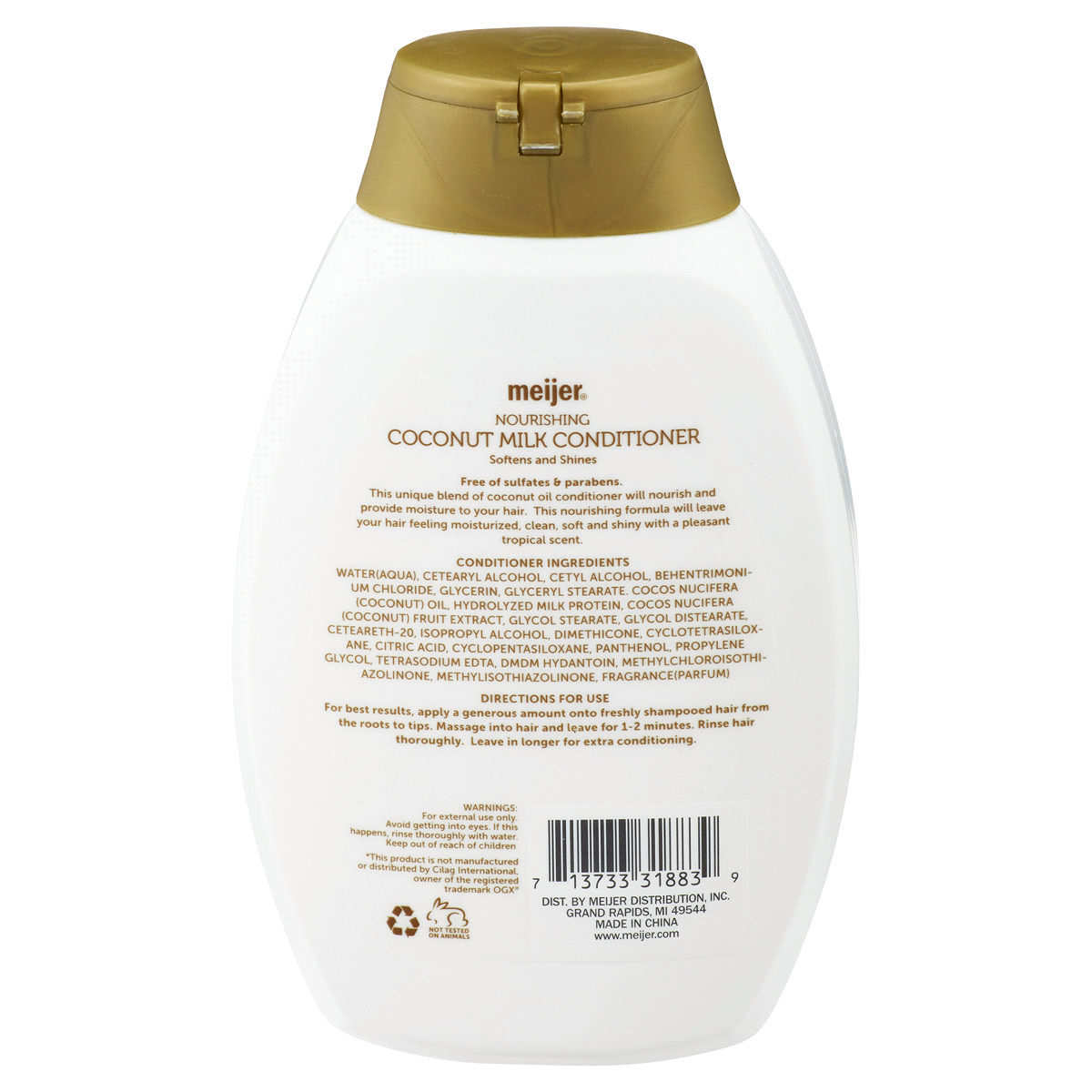 slide 2 of 2, Meijer Nourishing Coconut Milk Conditioner, 13 oz