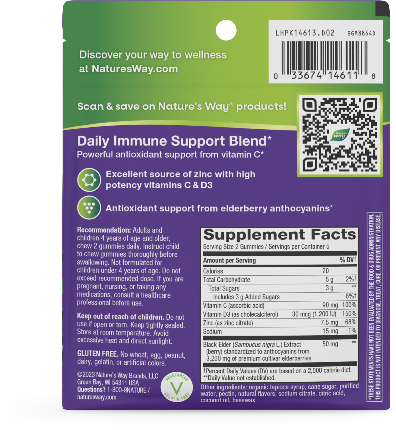 slide 3 of 4, Nature's Way Sambucus Gummy, 10 ct