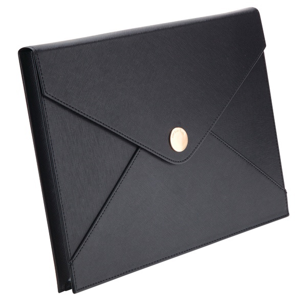 slide 1 of 7, See Jane Work Faux Leather Document Pouch, Black, 1 ct