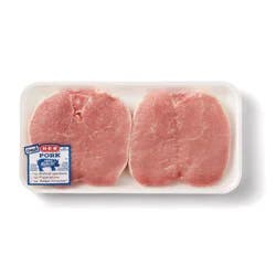 H-E-B Boneless Butterflied Center Loin Pork Chops, Thick Cut