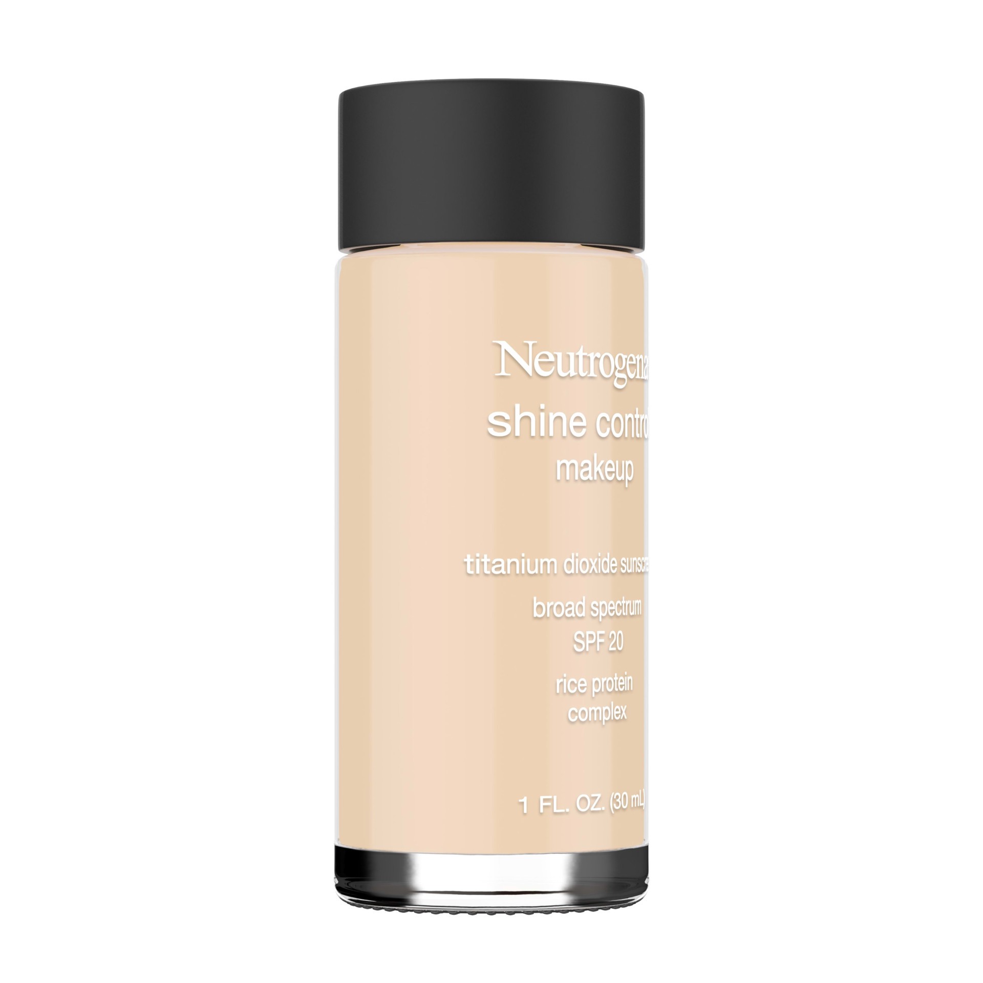 slide 5 of 5, NEUTROGENA Shine Control Liquid Makeup Broad Spectrum SPF 20, Buff 30, 1 Oz, 1 fl oz