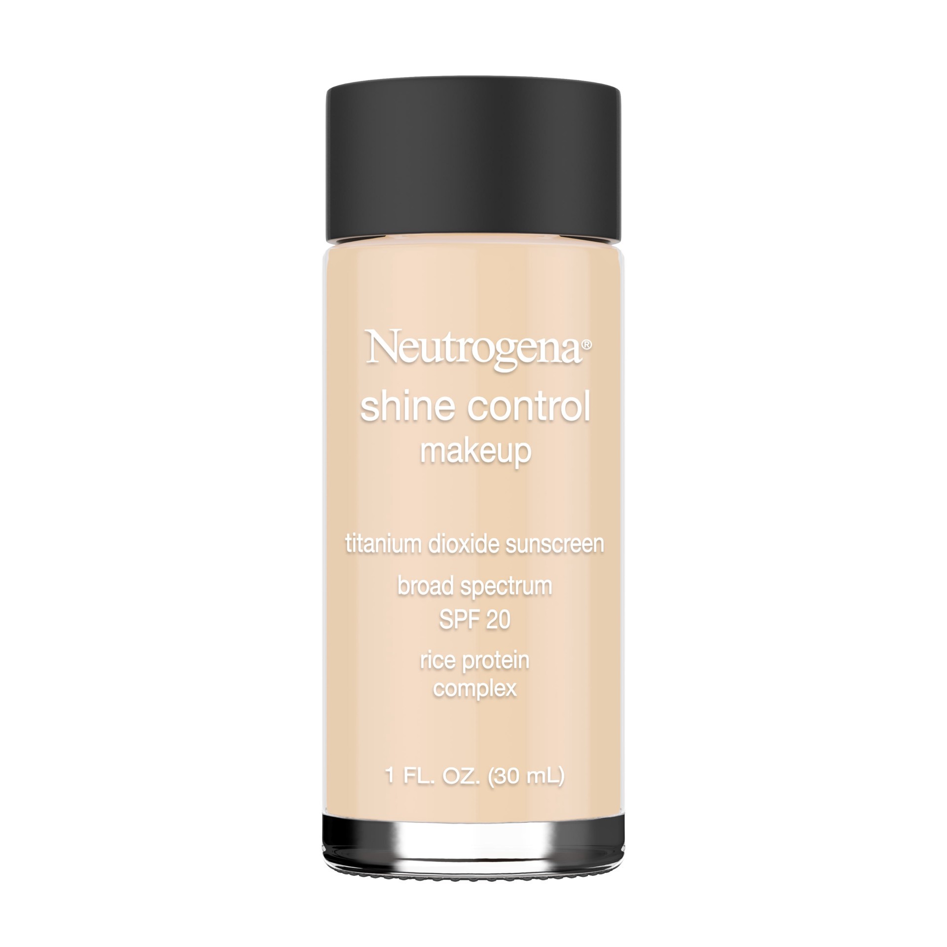 slide 1 of 5, NEUTROGENA Shine Control Liquid Makeup Broad Spectrum SPF 20, Buff 30, 1 Oz, 1 fl oz