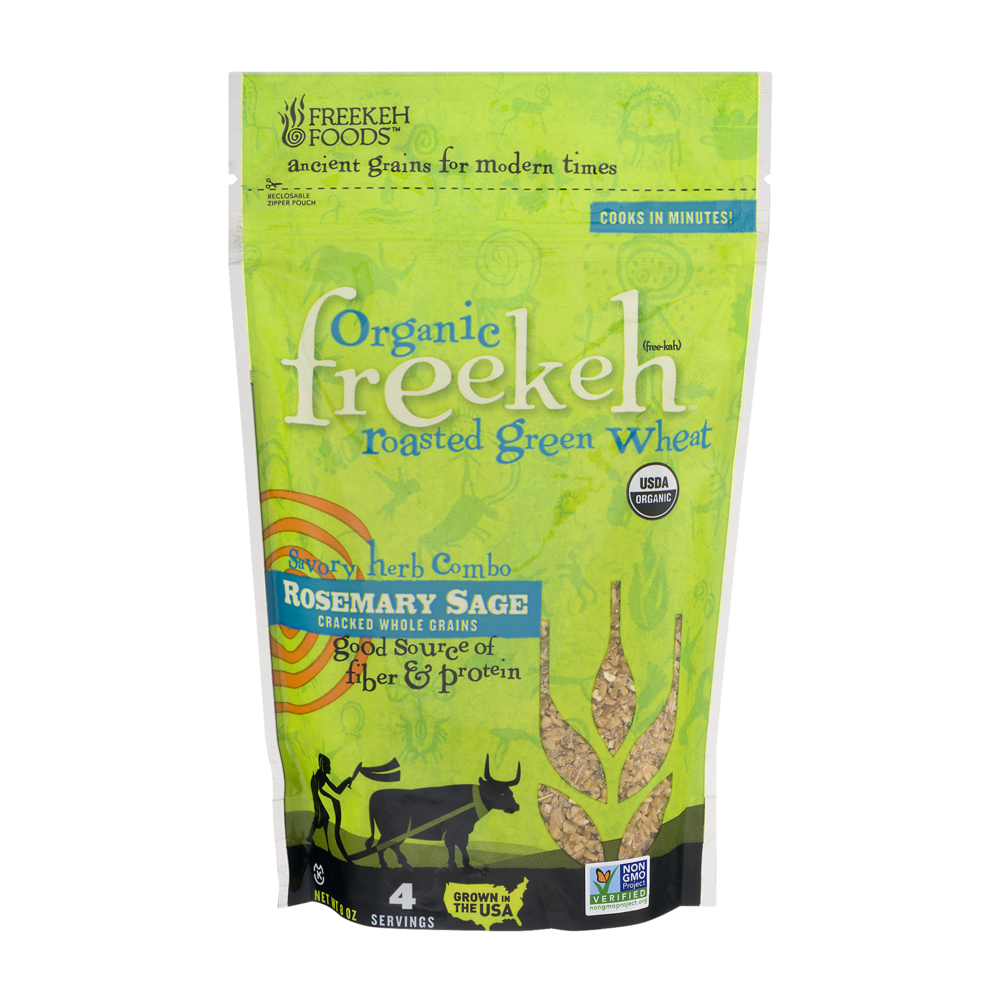 slide 1 of 2, Freekeh Foods Organic Roasted Green Wheat Rosemary Sage, 8 oz