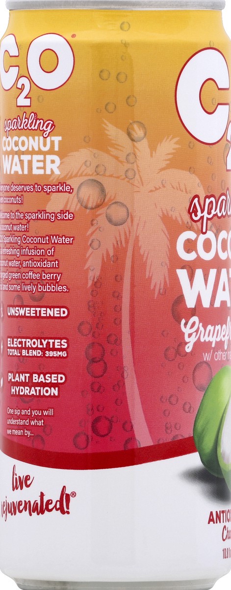 slide 4 of 6, C2O Sparkling Coconut Water Grapefruit Fizz, 10.8 oz
