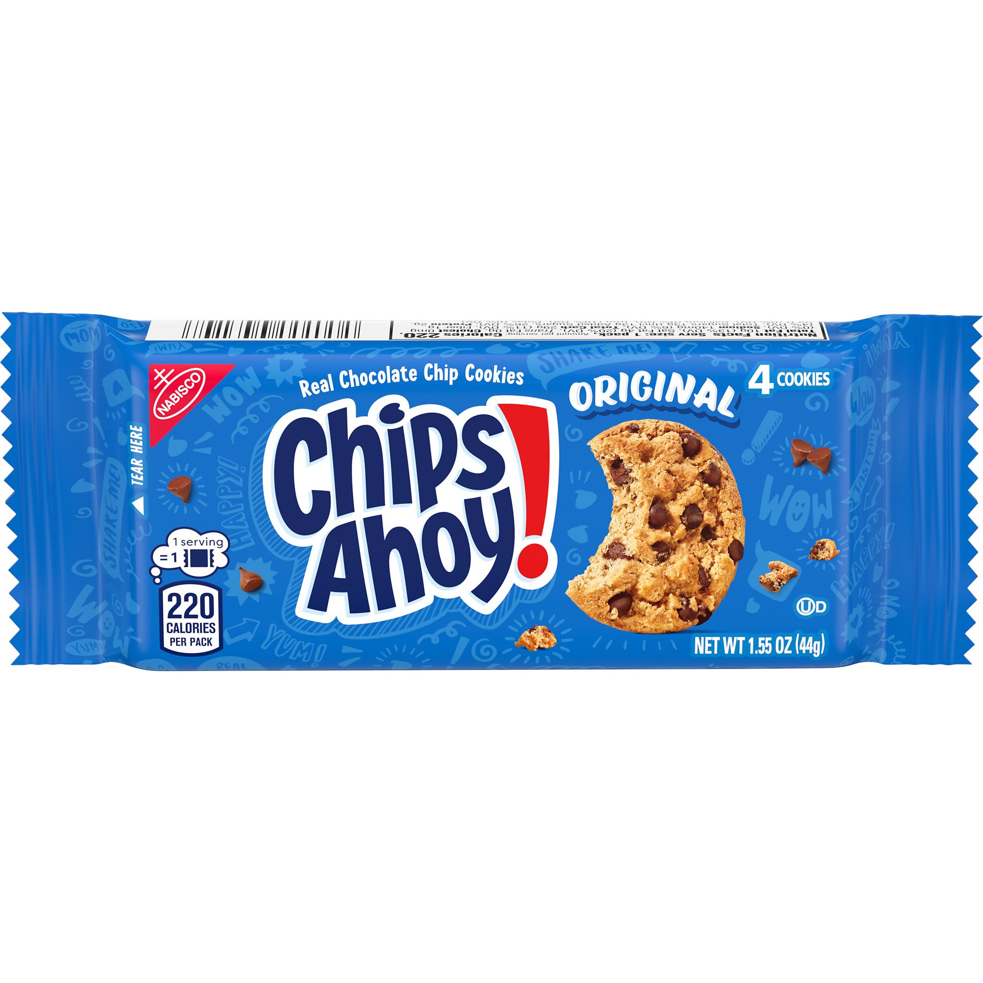 slide 1 of 5, CHIPS AHOY! Original Chocolate Chip Cookies, 1.55 oz Snack Pack, 1.55 oz