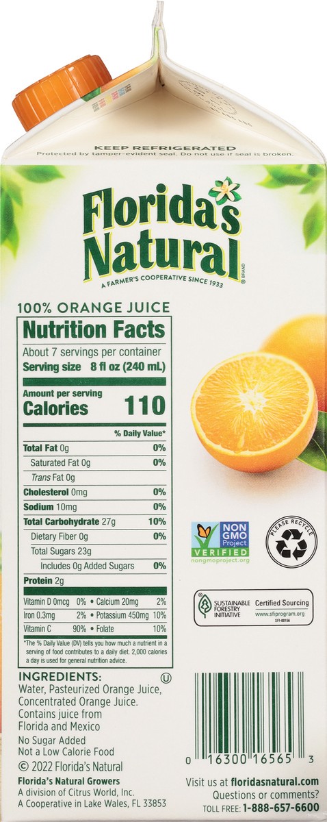 slide 12 of 13, Florida's Natural Some Pulp Premium Orange 100% Juice - 59 fl oz, 59 fl oz