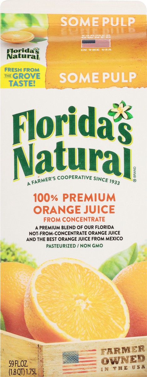 slide 5 of 13, Florida's Natural Some Pulp Premium Orange 100% Juice - 59 fl oz, 59 fl oz