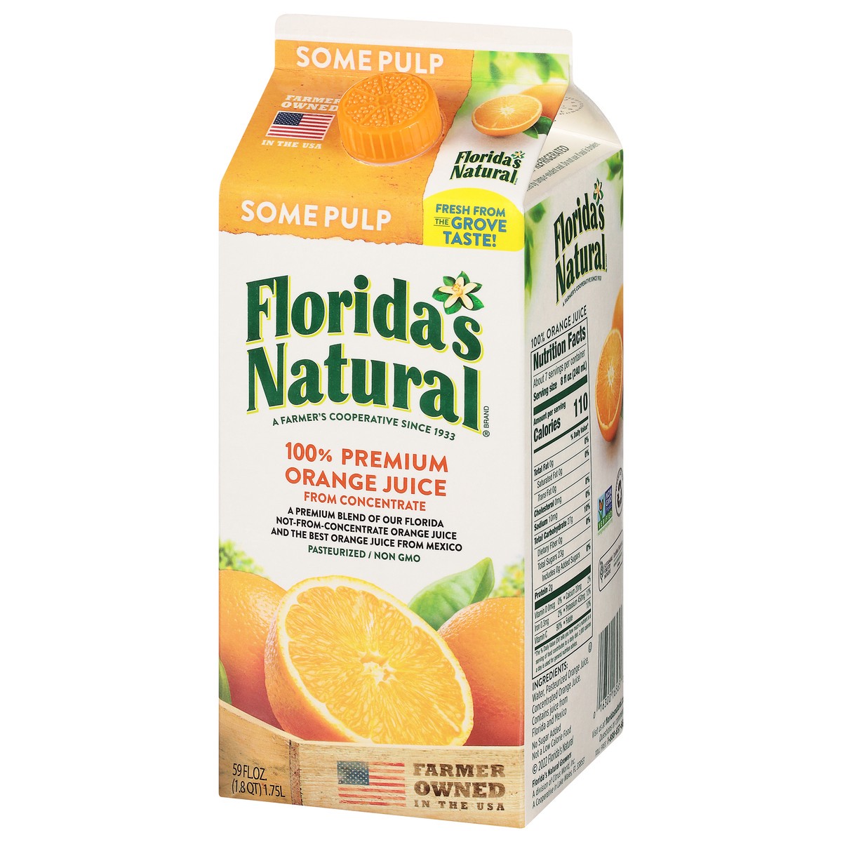 slide 3 of 13, Florida's Natural Some Pulp Premium Orange 100% Juice - 59 fl oz, 59 fl oz