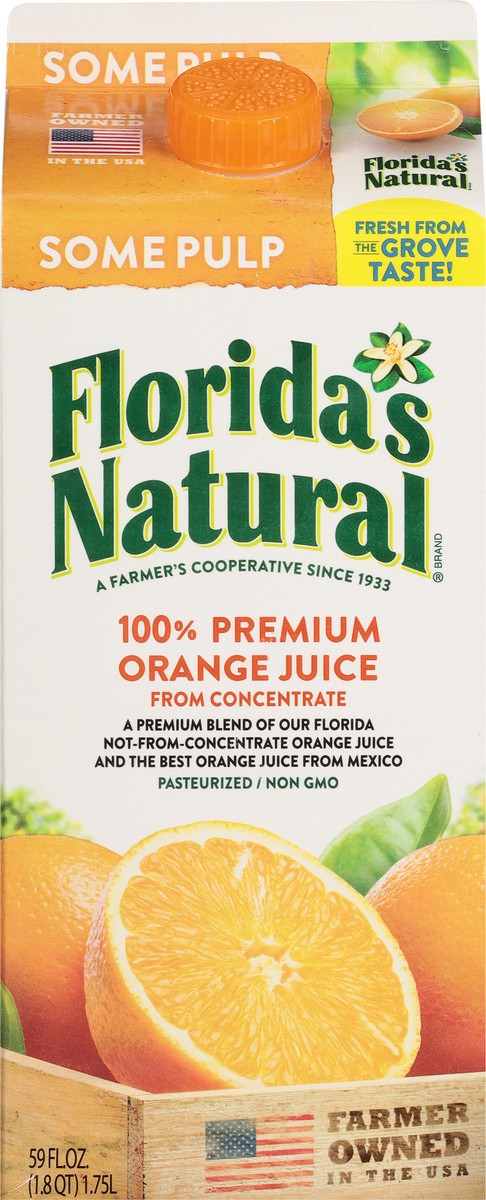 slide 6 of 13, Florida's Natural Some Pulp Premium Orange 100% Juice - 59 fl oz, 59 fl oz