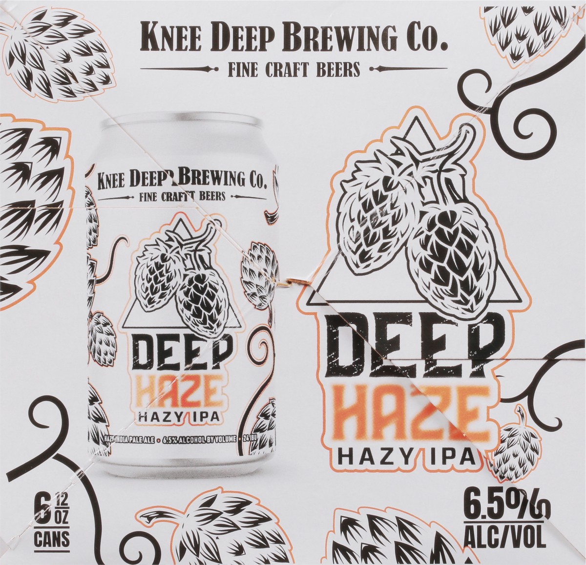 slide 5 of 8, Knee Deep Brewing Co. Beer, Deep Haze Hazy Ipa 6 Pack, 12 oz