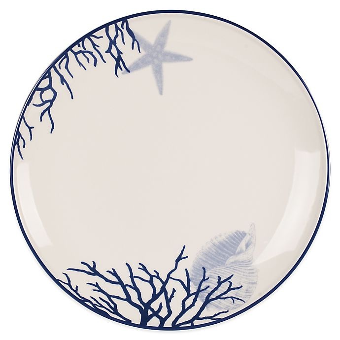 slide 1 of 1, Everyday Whiteby Fitz and Floyd Coastal Starfish & Coral Dinner Plate, 1 ct