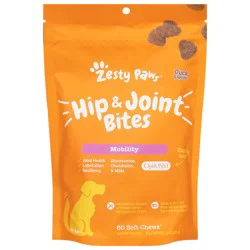Zesty Paws Mobility Duck Flavor Hip & Joint Bites 60 Soft Chews