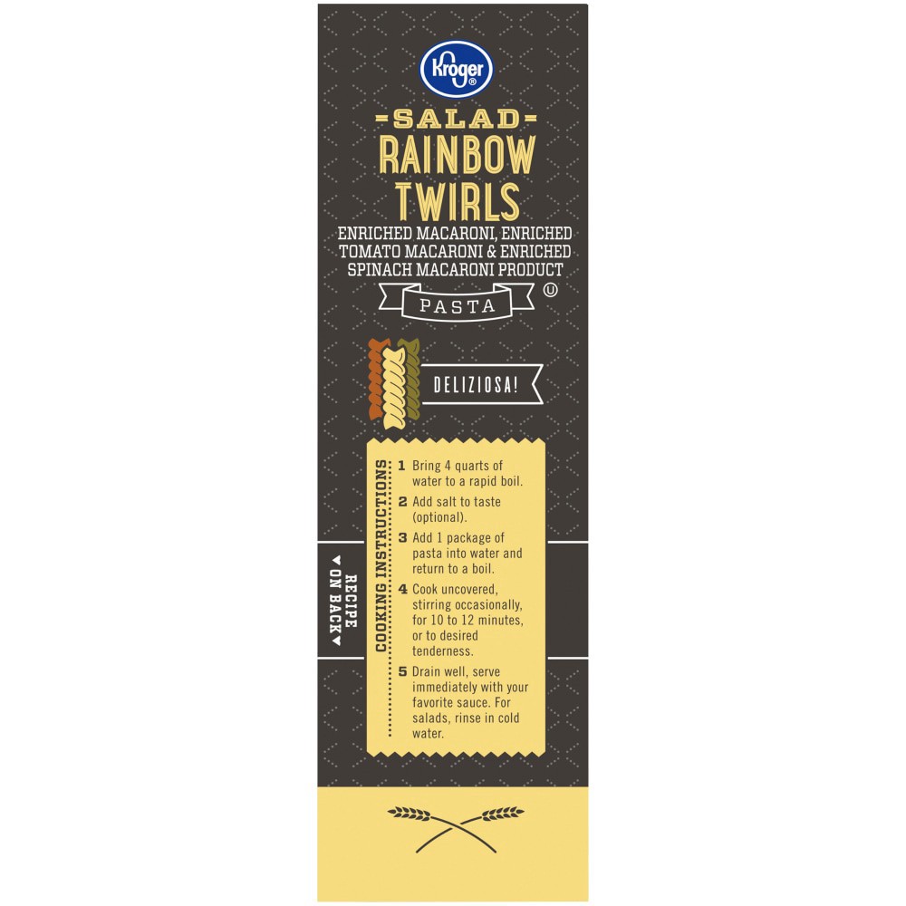 slide 4 of 5, Kroger Salad Rainbow Twirls Pasta, 12 oz