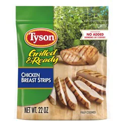 Tyson Grilled & Ready Fully Cooked Grilled Chicken Breast Strips, 22 oz. (Frozen)