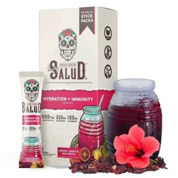 Salud Hydration + Immunity Jamaica/Hibiscus Agua Fresca Drink Mix 6 - 0.21 oz Stick Packs