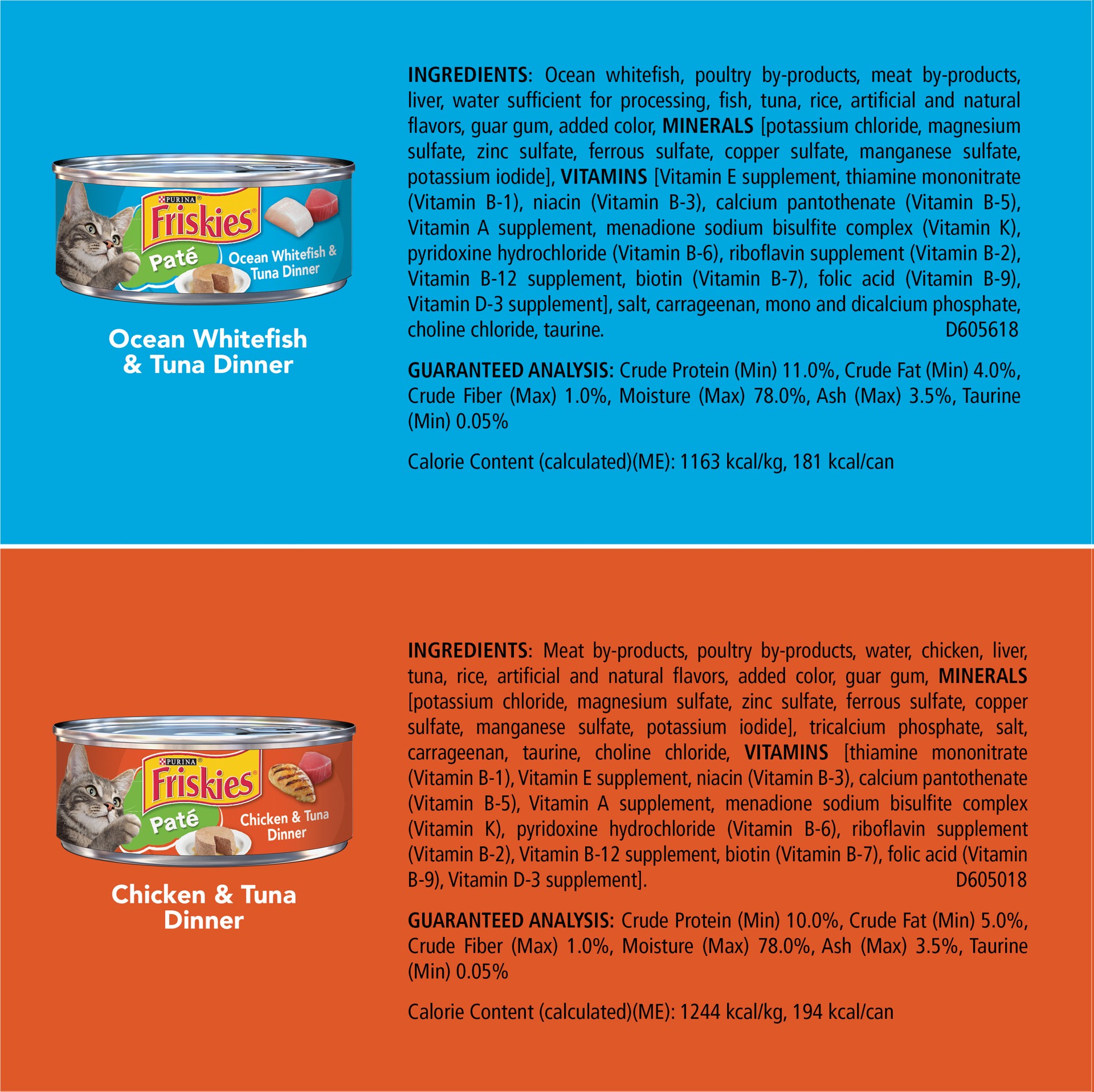 slide 7 of 9, Friskies Purina Friskies Wet Cat Food Pate Variety Pack Seafood and Chicken Pate Favorites, 13.75 lb