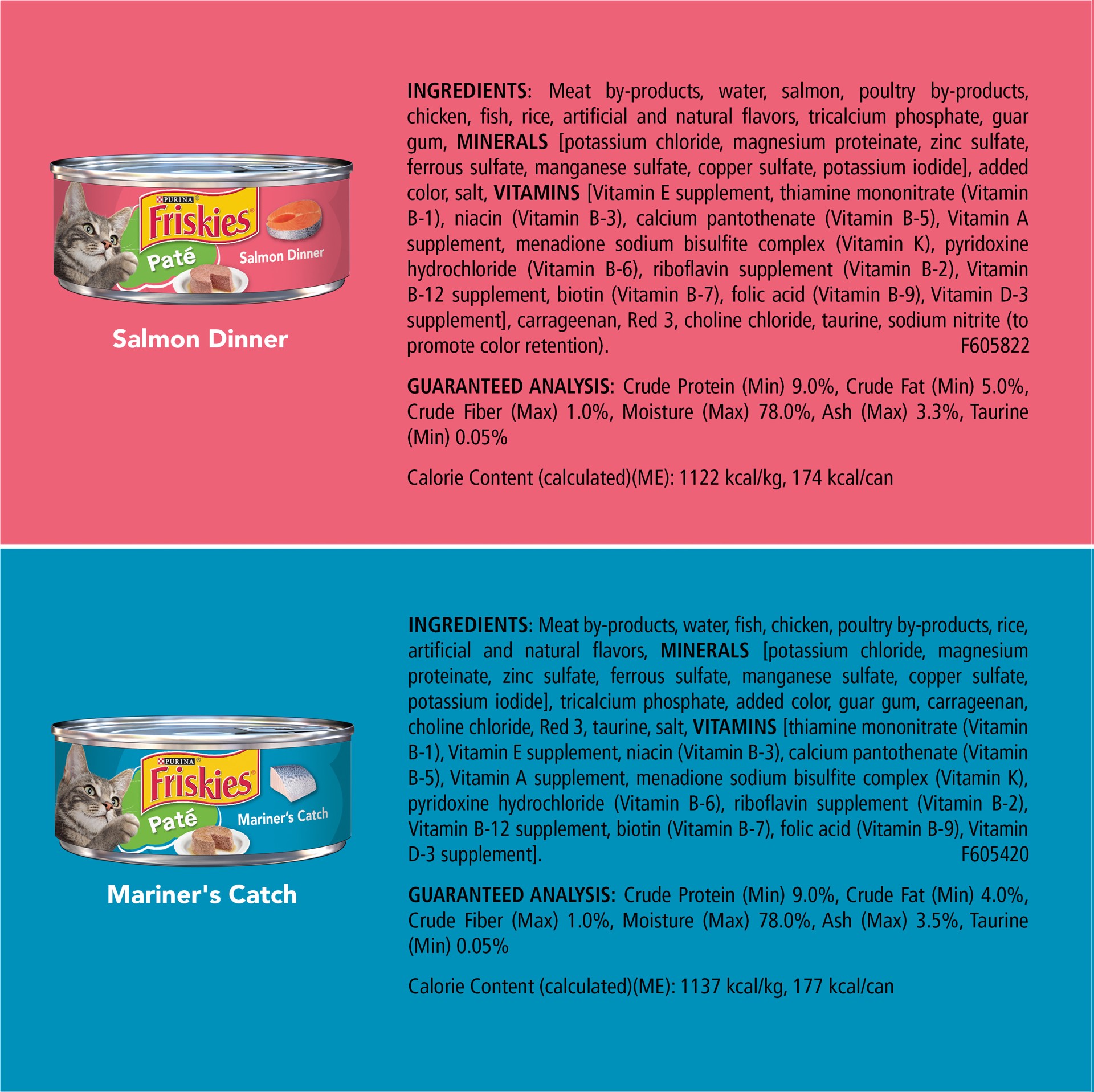 slide 5 of 9, Friskies Purina Friskies Wet Cat Food Pate Variety Pack Seafood and Chicken Pate Favorites, 13.75 lb