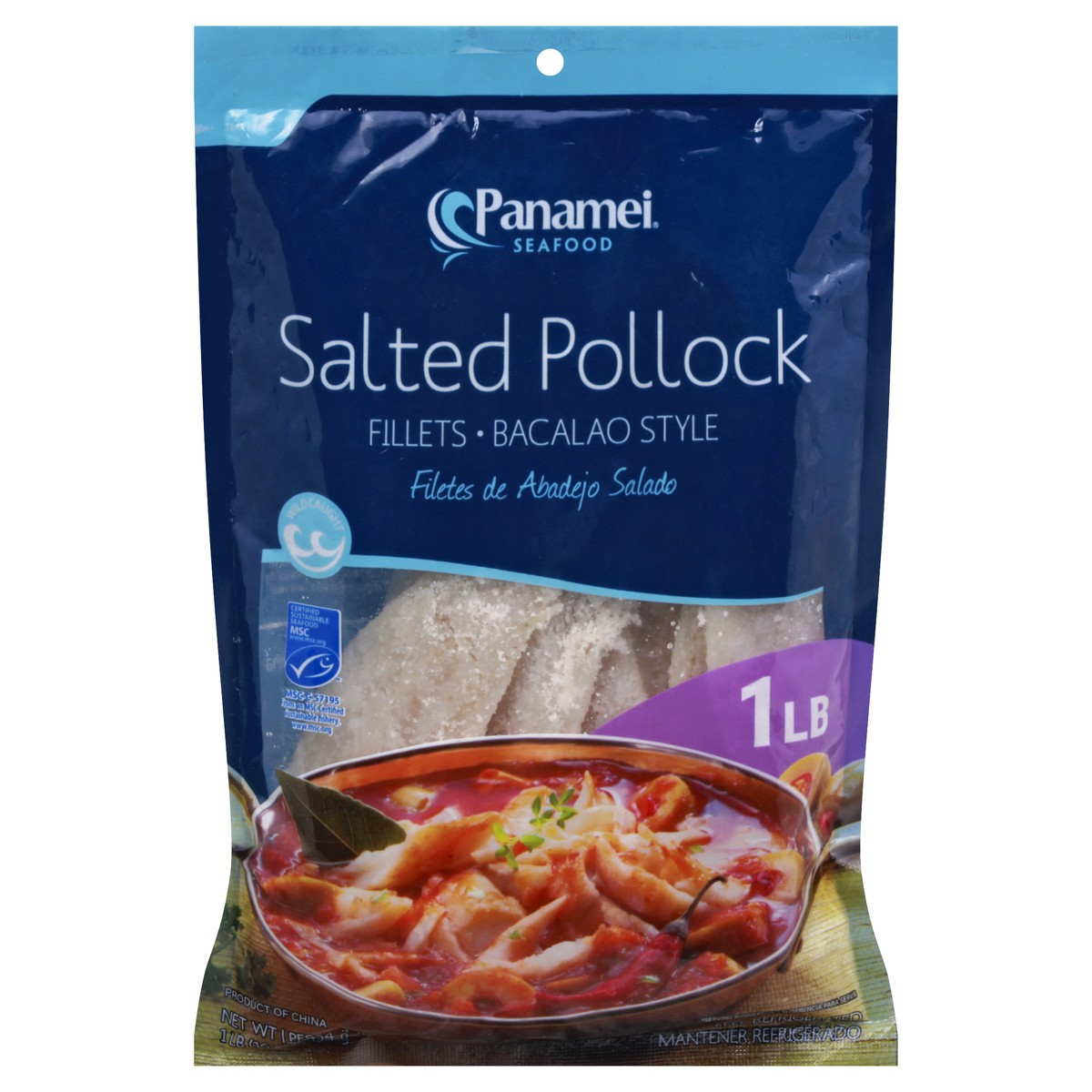 slide 10 of 13, Panamei Seafood Bacalao Style Salted Pollock Fillets 1 lb, 16 oz