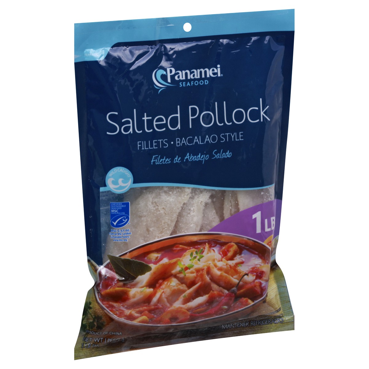 slide 6 of 13, Panamei Seafood Bacalao Style Salted Pollock Fillets 1 lb, 16 oz