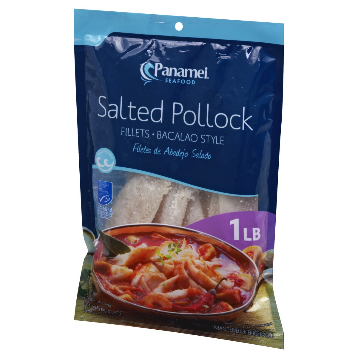 slide 3 of 13, Panamei Seafood Bacalao Style Salted Pollock Fillets 1 lb, 16 oz