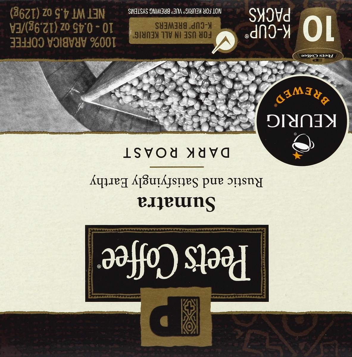 slide 2 of 6, Peet's Coffee, 100% Arabica, Dark Roast, Sumatra, K-Cup Packs - 10 ct, 10 ct; 0.45 oz