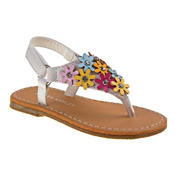 slide 1 of 4, Laura Ashley Size 3-6MFloral Thong Sandal, 1 ct