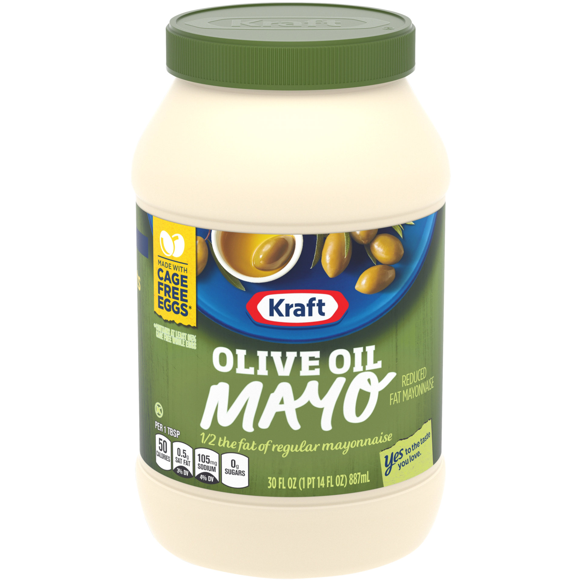 slide 1 of 1, Kraft Mayonnaise, Reduced Fat, Mayo with Olive Oil, 32 oz