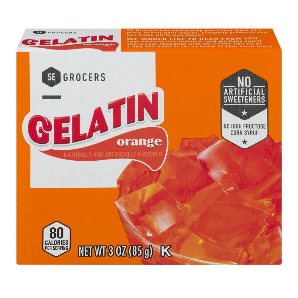 slide 1 of 1, SE Grocers Orange Gelatin, 3 oz