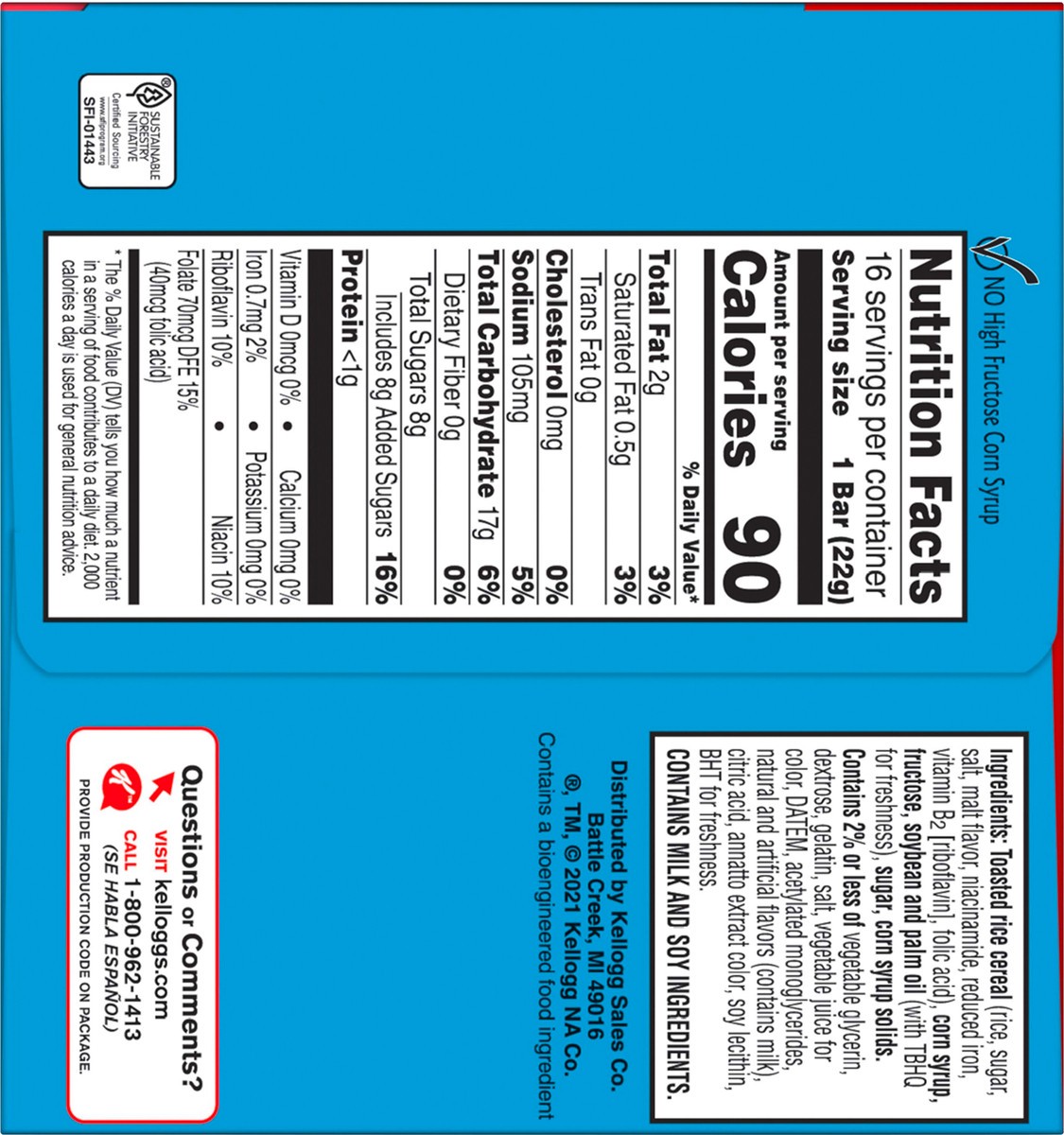 slide 6 of 11, Rice Krispies Treats Kellogg's Rice Krispies Treats Marshmallow Snack Bars, Strawberry, 12.4 oz, 16 Count, 12.4 oz