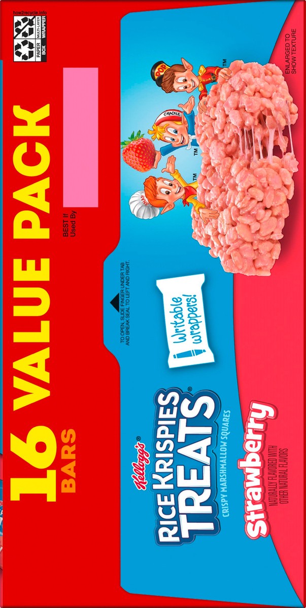 slide 11 of 11, Rice Krispies Treats Kellogg's Rice Krispies Treats Marshmallow Snack Bars, Strawberry, 12.4 oz, 16 Count, 12.4 oz