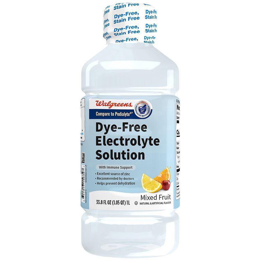 slide 1 of 5, Walgreens Electrolyte Solution, Dye-Free Mixed Fruit, 33.8 oz