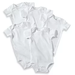 Carter's Size 9M 5-Pack Cotton Short Sleeve Bodysuits In White