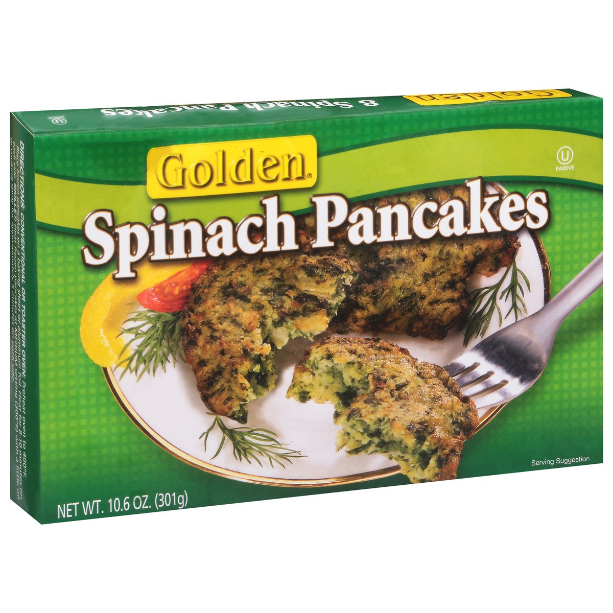 slide 2 of 9, Golden Spinach Pancake, 10.6 oz