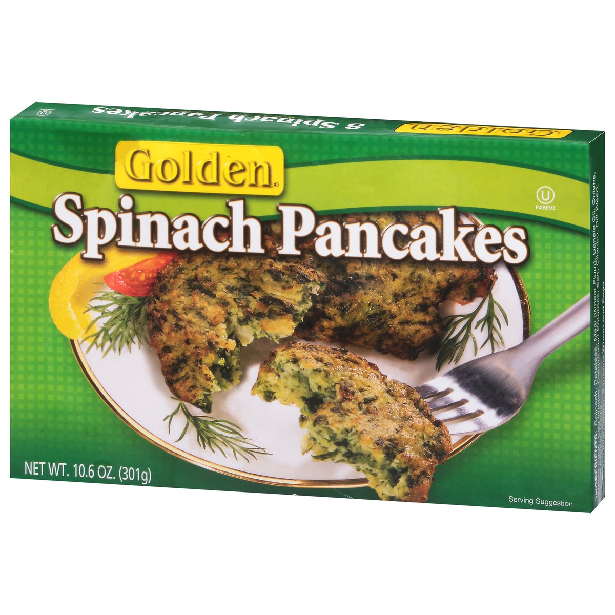 slide 3 of 9, Golden Spinach Pancake, 10.6 oz