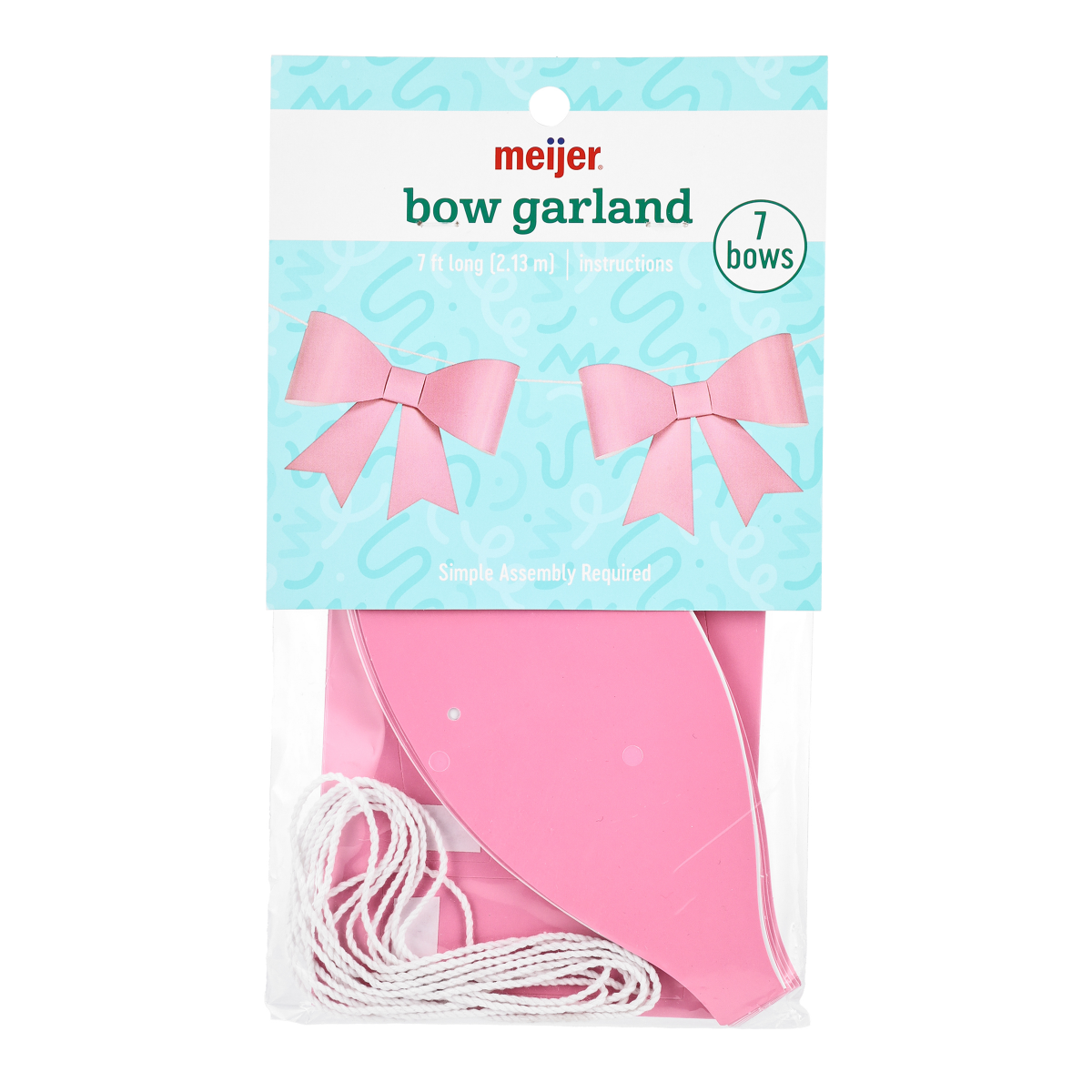 slide 1 of 2, Meijer Bow Garland, 1 ct