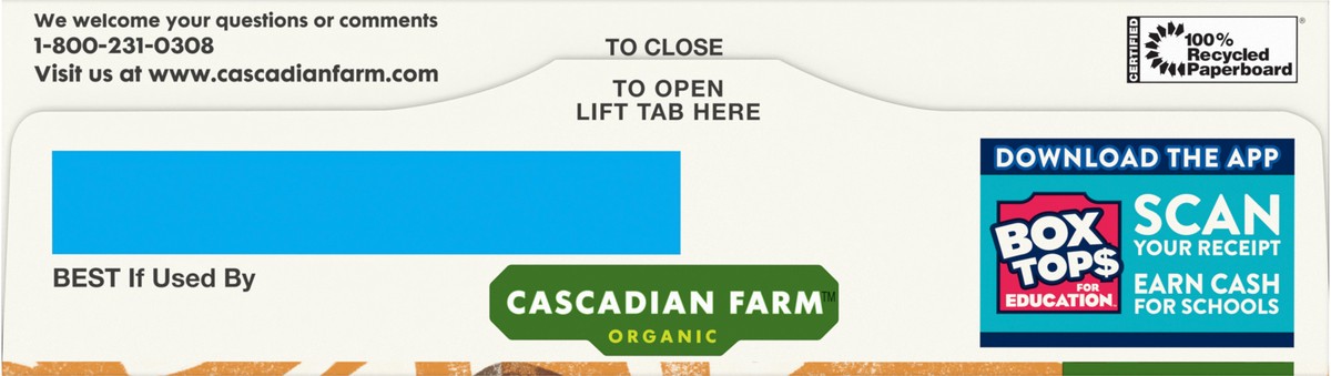 slide 7 of 14, Cascadian Farm Organic Peanut Butter Dark Chocolate Chip Protein Bars, Non-GMO, 5 Bars, 8.85 oz., 5 ct
