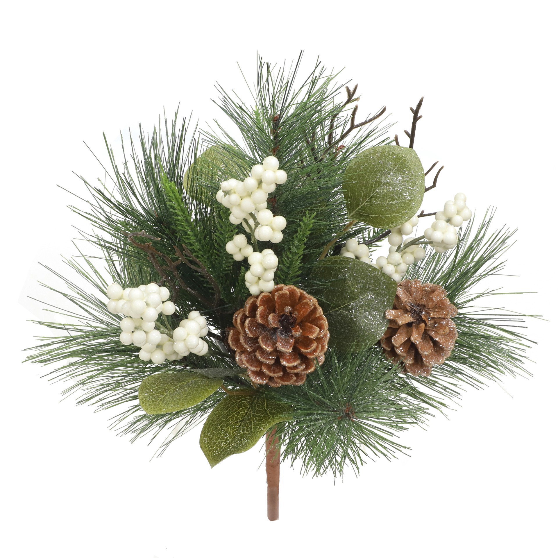 slide 3 of 3, 16" White Berry & Pine Deluxe Bush By Ashland, 10 in x 10 in x 16 in