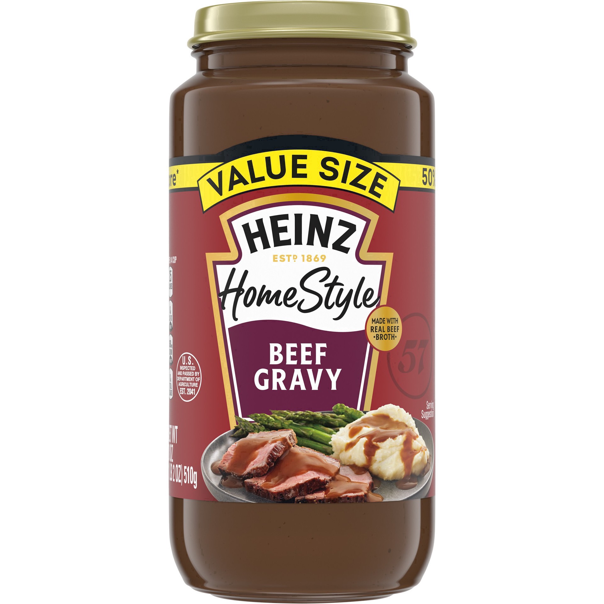 slide 77 of 92, Heinz HomeStyle Beef Gravy Value Size, 18 oz Jar, 18 oz