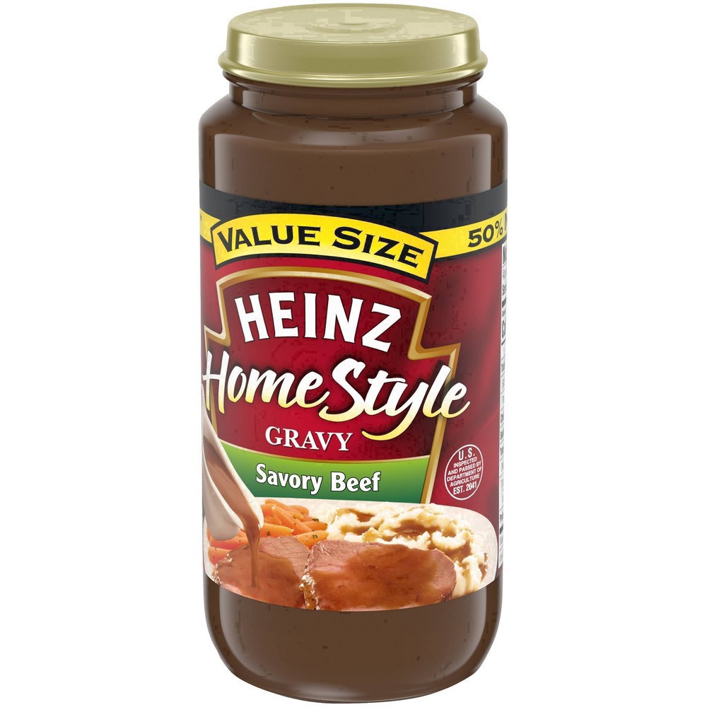 slide 66 of 92, Heinz HomeStyle Beef Gravy Value Size, 18 oz Jar, 18 oz