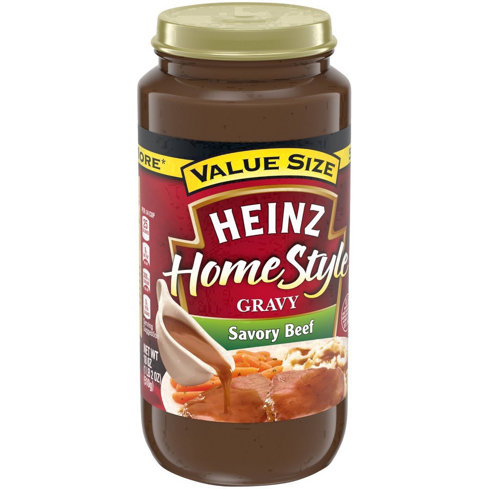 slide 5 of 92, Heinz HomeStyle Beef Gravy Value Size, 18 oz Jar, 18 oz