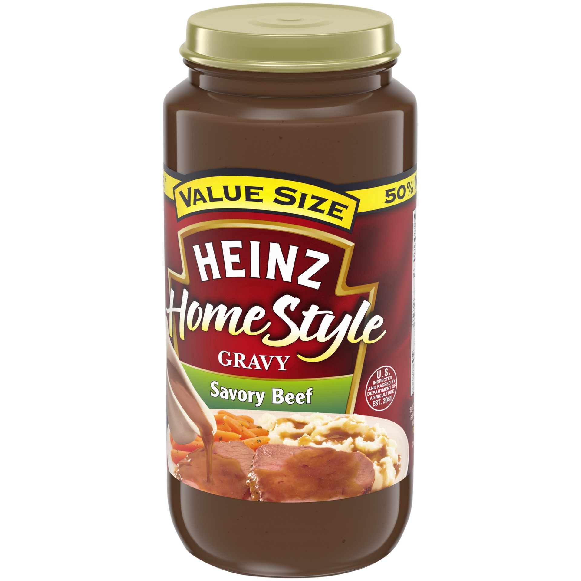 slide 58 of 92, Heinz HomeStyle Beef Gravy Value Size, 18 oz Jar, 18 oz