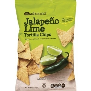 slide 1 of 1, Gold Emblem abound JalapeO Lime Tortilla Chips, 8 Oz, 8 oz