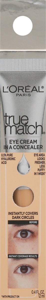 slide 5 of 9, L'Oréal True Match Light W3-4 Eye Cream in a Concealer 0.4 fl oz, 0.4 fl oz