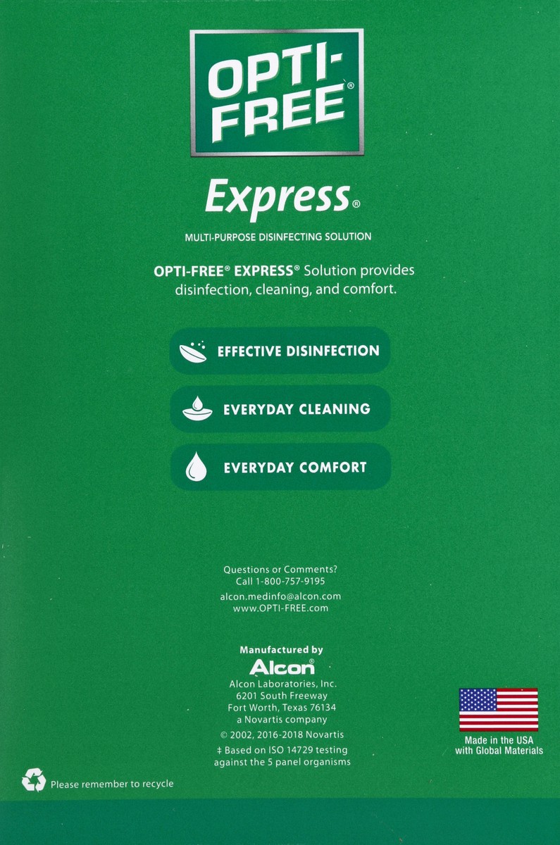 slide 6 of 6, Opti-Free Opti Free Express Multi Purpose Disinfecting Solution, 2 ct; 10 fl oz