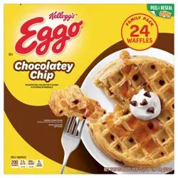 Eggo Frozen Waffles, Chocolatey Chip, 29.6 oz, 24 Count, Frozen