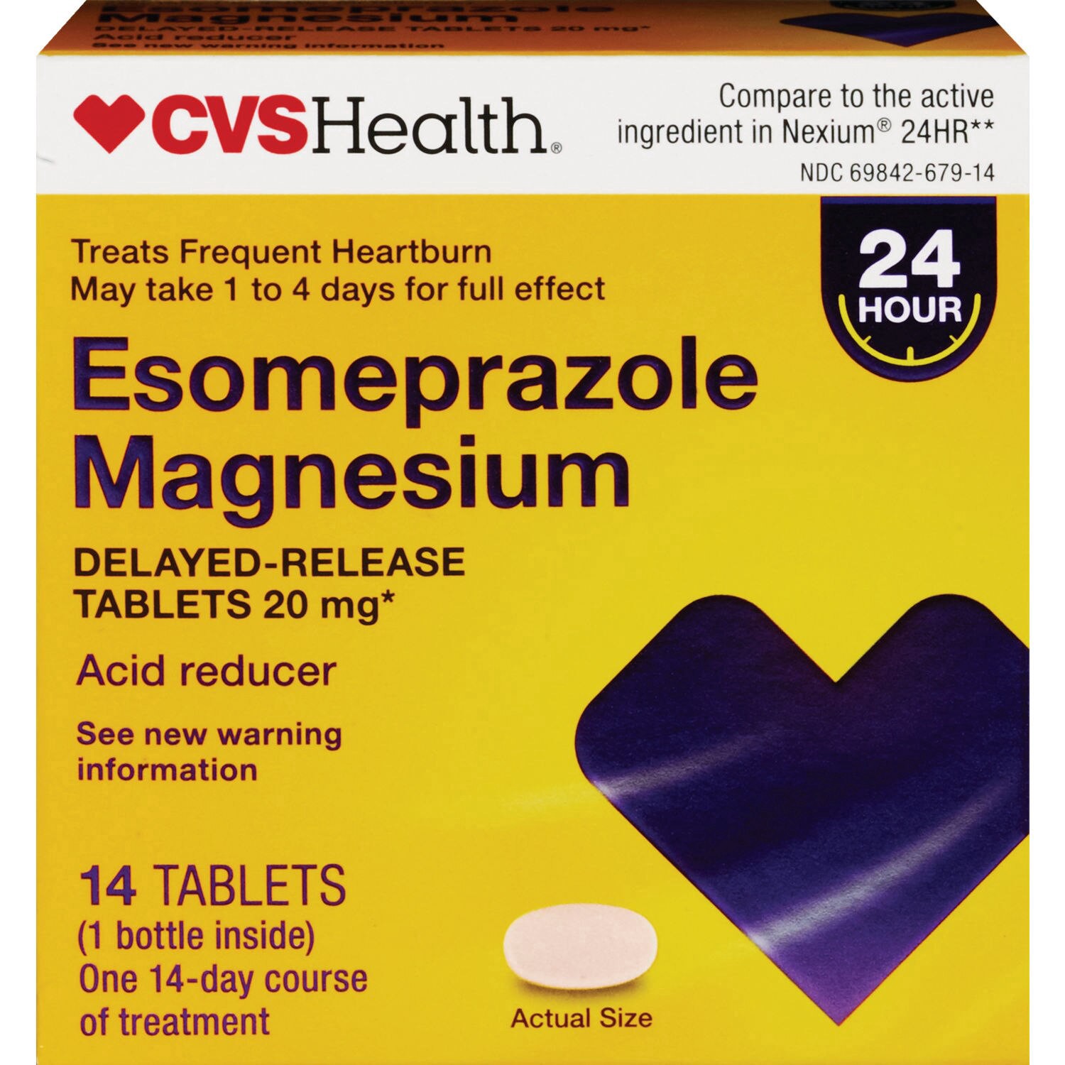 slide 1 of 1, CVS Health Esmprz Tab 20Mg 14Ct, 14 ct