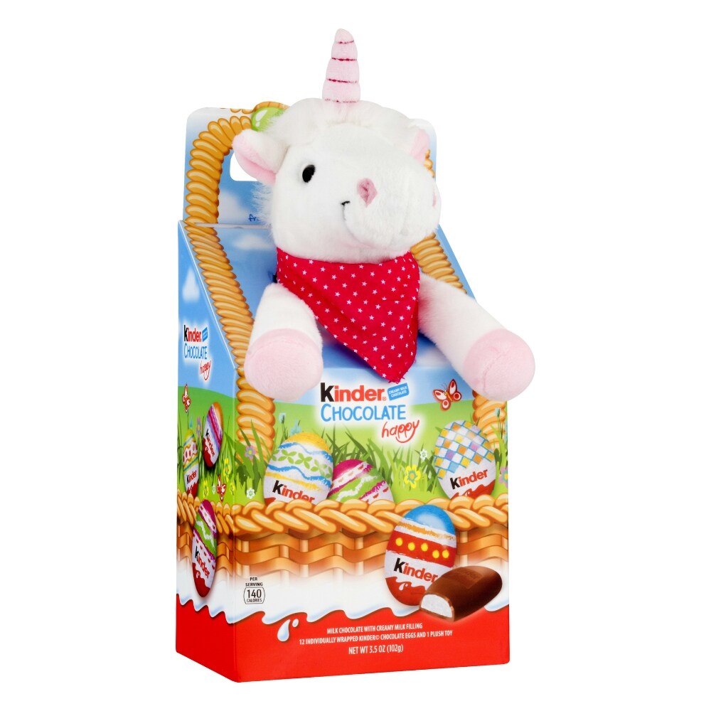 slide 1 of 1, Kinder Chocolate With Plush Unicorn, 3.5 oz